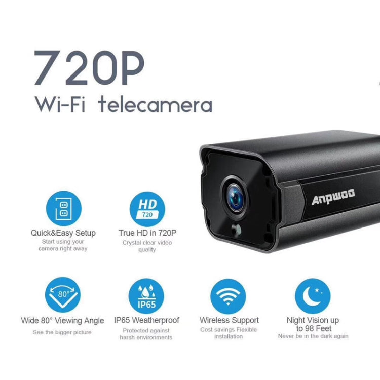 Anpwoo Paladin 720P HD WiFi IP Camera, Support Motion Detection & Infrared Night Vision & TF Card(Max 64GB), Paladin Anpwoo Paladin 720P HD WiFi IP Camera, Support Motion Detection & Infrared Night Vision & TF Card(Max 64GB), Paladin